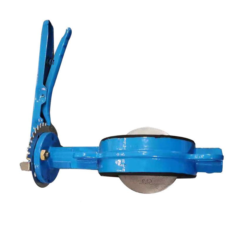 蝶阀定制夹铸阀D71X钢阀门对夹式蝶D1X 对手动对夹蝶阀 7dn50/150