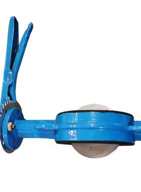 蝶阀定制夹铸阀D71X钢阀门对夹式蝶D1X 对手动对夹蝶阀 7dn50/150