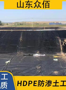 土工塘膜HDPE膜水库工人湖垃圾填埋场鱼殖防水防WKQ渗膜养黑色土