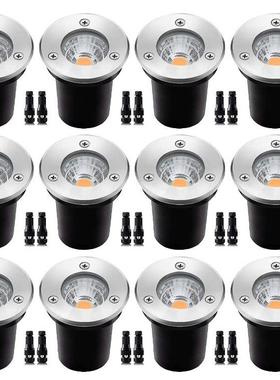 3w5w6w瓦埋地灯304不锈钢面65mm地埋灯庭院射灯12v24v90-277v