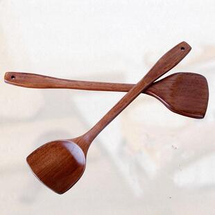 原木老漆木铲子长柄不粘锅电饭锅专用木头制木锅铲饭勺菜铲煎铲