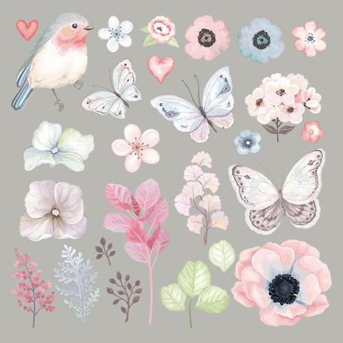 外贸热销整版花朵热转印烫画贴A级过粉耐水洗高弹儿童服装txu烫画