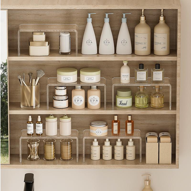 ZT1018亚克力置物架展示架桌面书桌架透明收纳杯架橱柜隔板分层架