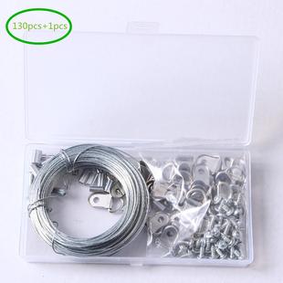 现货供应挂画钢丝绳相框绳挂钩铝扣套装挂画配件组合