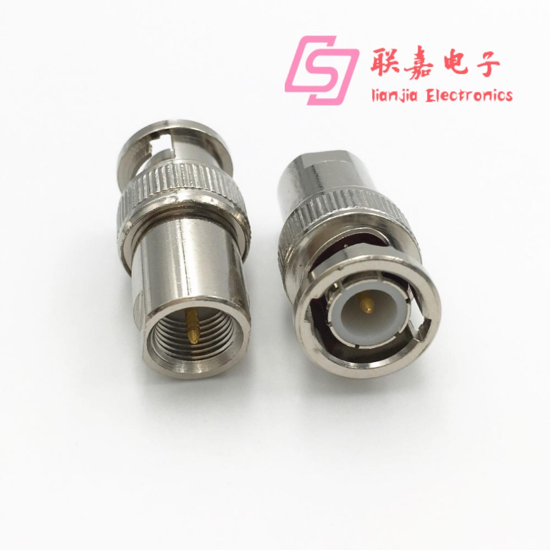BNCJ/FME-J 射频同轴转接头 BNC公头内针转FME公头 镀镍