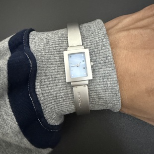 Awasteoftime浪费时间 蓝色极简中古手表vintage小众设计方形腕表