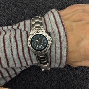 Awasteoftime浪费时间 复古vintage中古手表日历小众个性腕表手表