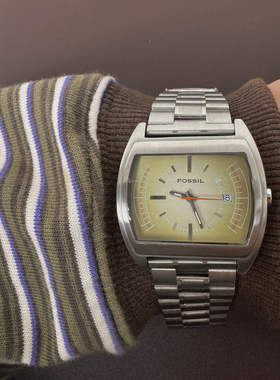 Awateoftime浪费时间 欧美中古手表小众复古方形金属钢带石英手表