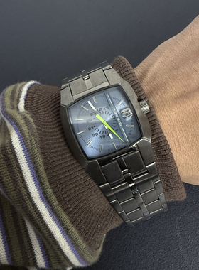 Awateoftime浪费时间 中古手表金属表带小众复古蓝色机械石英手表