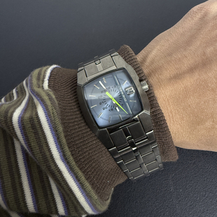 Awateoftime浪费时间 中古手表金属表带小众复古蓝色机械石英手表