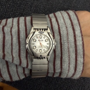 Awasteoftime浪费时间 vintage中古手表复古个性圆形设计手表腕表