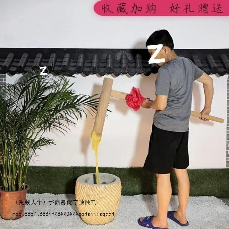 打糍粑工具石臼老大石号手工打糍糍粑工具打粑石臼老TPZ式式窝子