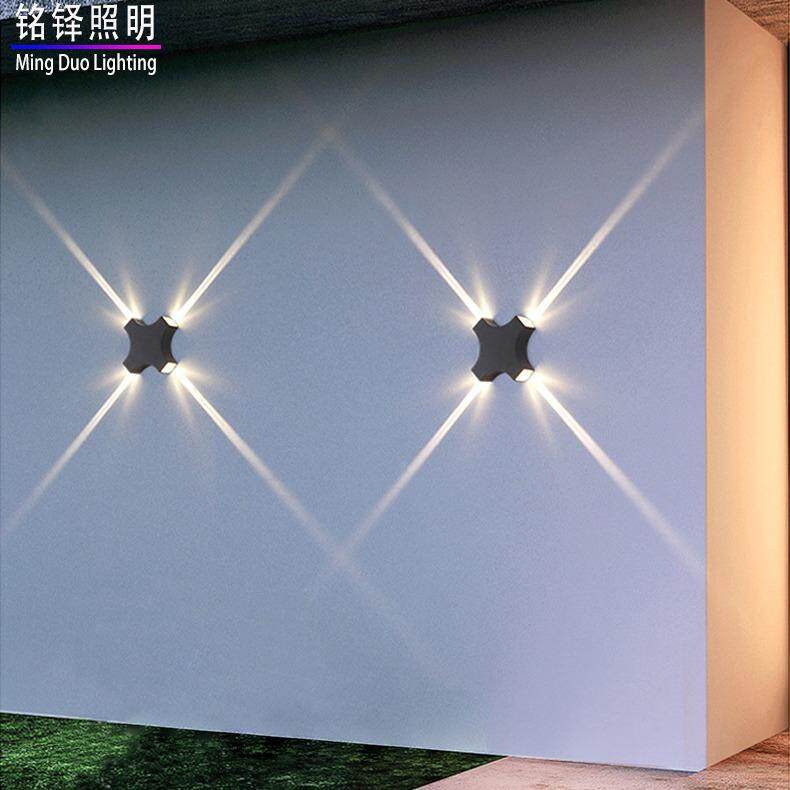 户外壁e灯ld十字星光灯室外防水防潮庭院景外墙灯墅酒店观装TEF别
