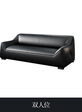 办公CPI沙简约现休简闲休息区黑色极商务会客接待办公室沙发发代
