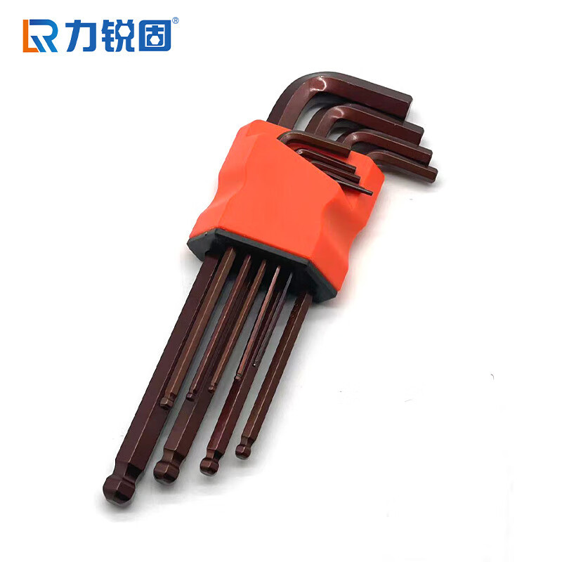 力锐固 LRG21002 9件套加长球头内六角扳手 规格:1.5-10mm