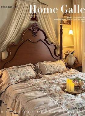 法式全木实单双人卧室高头主次卧家用大婚床FAW小床户型床质保十