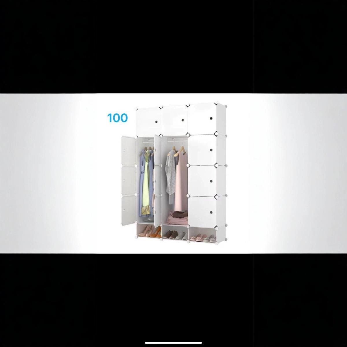 衣柜粗简易布衣柜加衣加厚全约钢架组装单双人布艺收纳挂91939柜