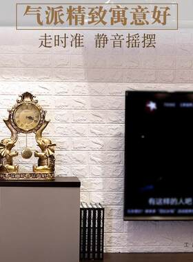 摆钟桌F9H8M86J面台家式座钟钟表摆件口客厅进老式机用械翻页时钟