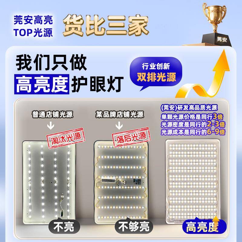 全谱524现简光约客厅吸顶灯中山家装饰阳台房间卧室灯中灯山代灯