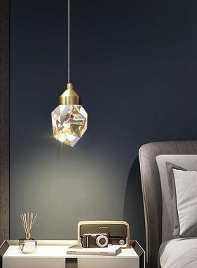 奢床头吊16487灯卧室灯水晶现代简约创意个过道走廊极轻简性单头