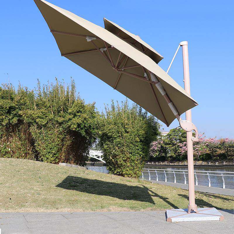 户外遮阳伞区抗XXN风酒店度假村景亭伞商太场小区庭院别墅遮雨岗
