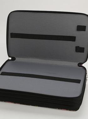 3铅0孔花色复合布彩笔带侧拉链美术绘笔袋欧美风81335美术画工具0