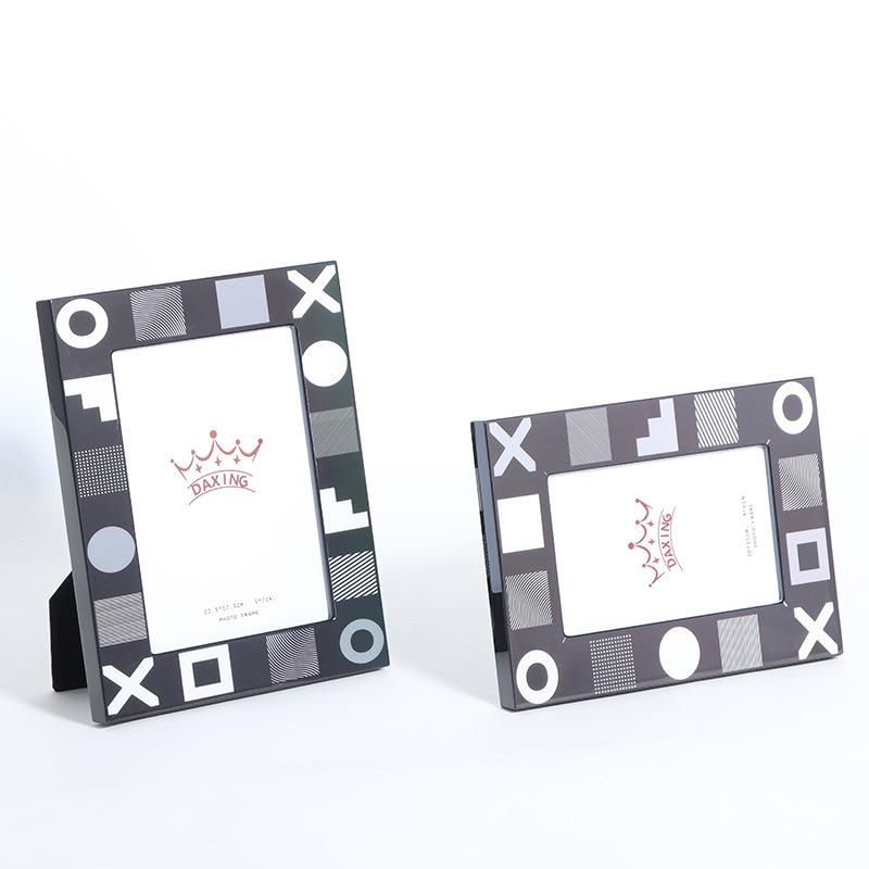 简约现白图色262案木质烤漆多能功6寸7寸相框花器两代用摆件卧室