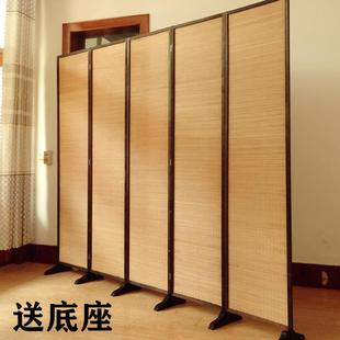 隔断屏风折屏做旧古玄关竹中折叠屏风客复厅移动030隔断式子实木