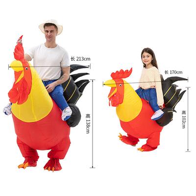 物大红公鸡充气服派对化搞怪吉DSE服饰表演行走祥年会装妆扮服装