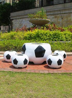 户外露天落仿真蘑菇坐璃凳桌椅足球凳子石XER头椅玻钢小区庭院地