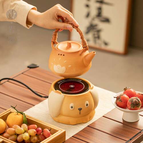 创意提梁壶煮茶炉泡茶套装酒精炉碳炉电陶炉通用煮茶壶围炉煮器