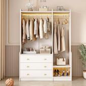 实木衣帽架卧室家落地35106挂衣置架用客厅放式 衣柜多功能收纳物