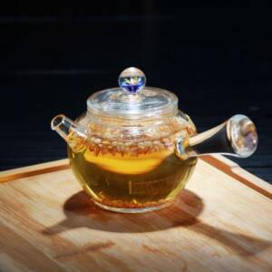耐高温玻璃茶壶耐热煮茶壶空子迷星你壶侧把不盖壶围HUI掉炉煮茶