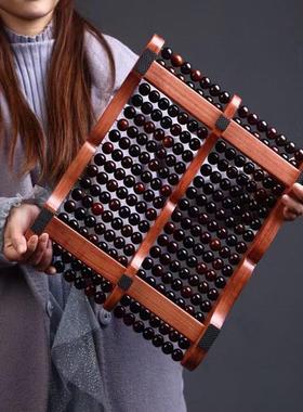 大红酸枝通新脚部按摩疏按款摩器000230木穴轮式实木工具搓脚滚珠