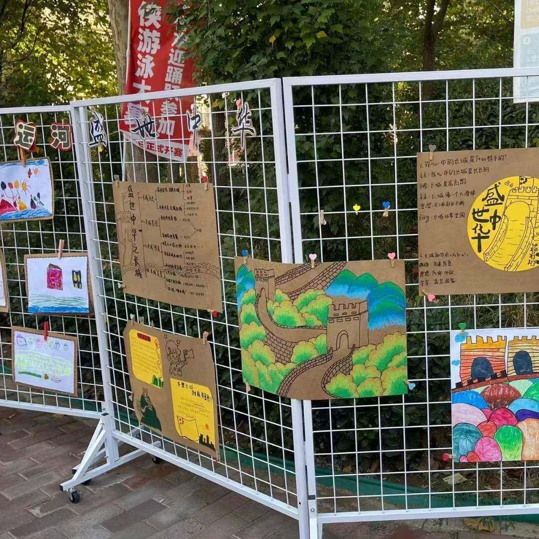地网格展架学校书画作品挂落画架店对联地摊门架摆摊展示架春1220