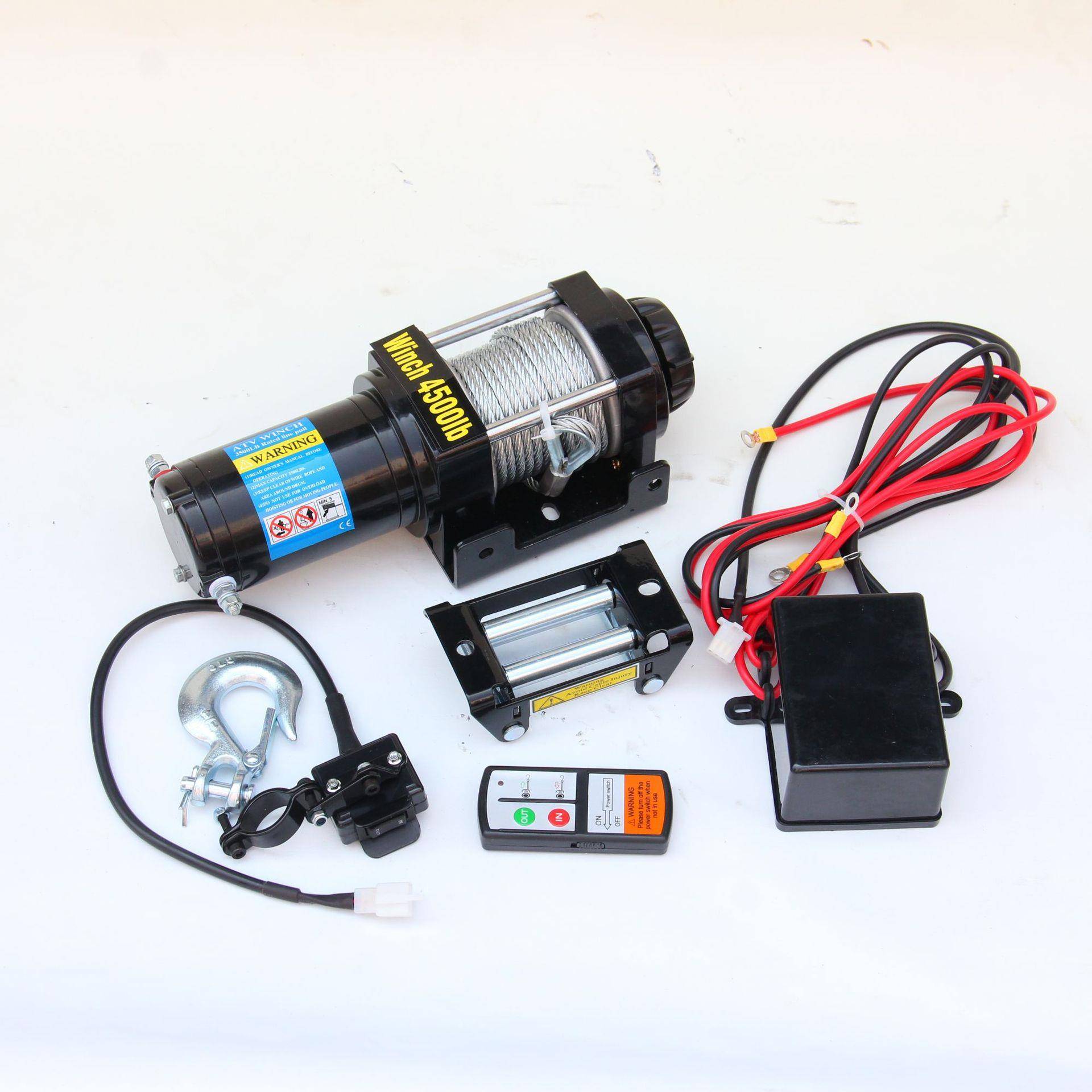 电绞盘45绞00动L式647B越野车电动绞盘便携绞盘手动绞盘电动盘汽