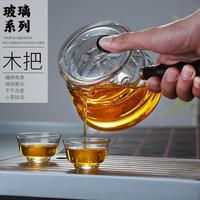 廠家加側(cè)把蒸煮雙用木厚把煮茶CBH-007器蒸茶壺云朵側(cè)壺把壺泡茶