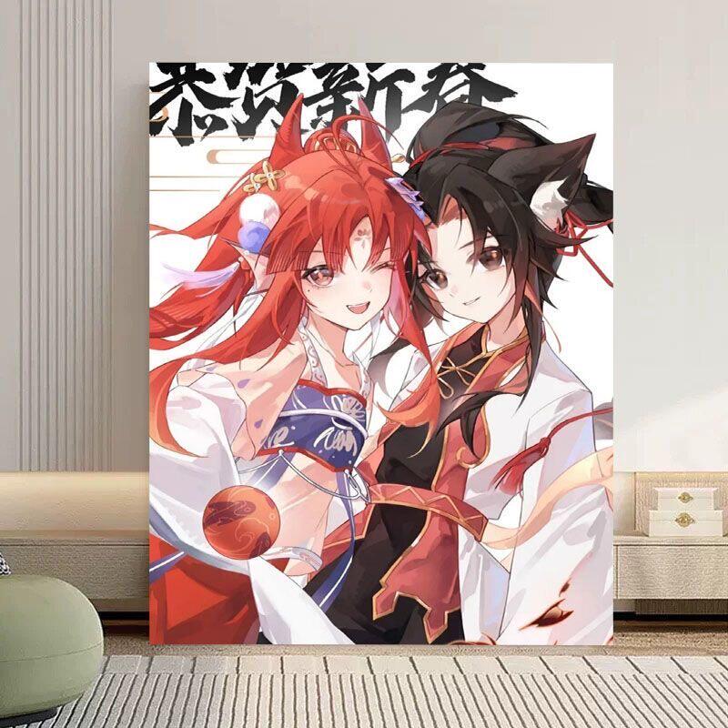 成人解压画数字油画diy填充手绘手工填色涂色玄关油彩画 新奇喵君