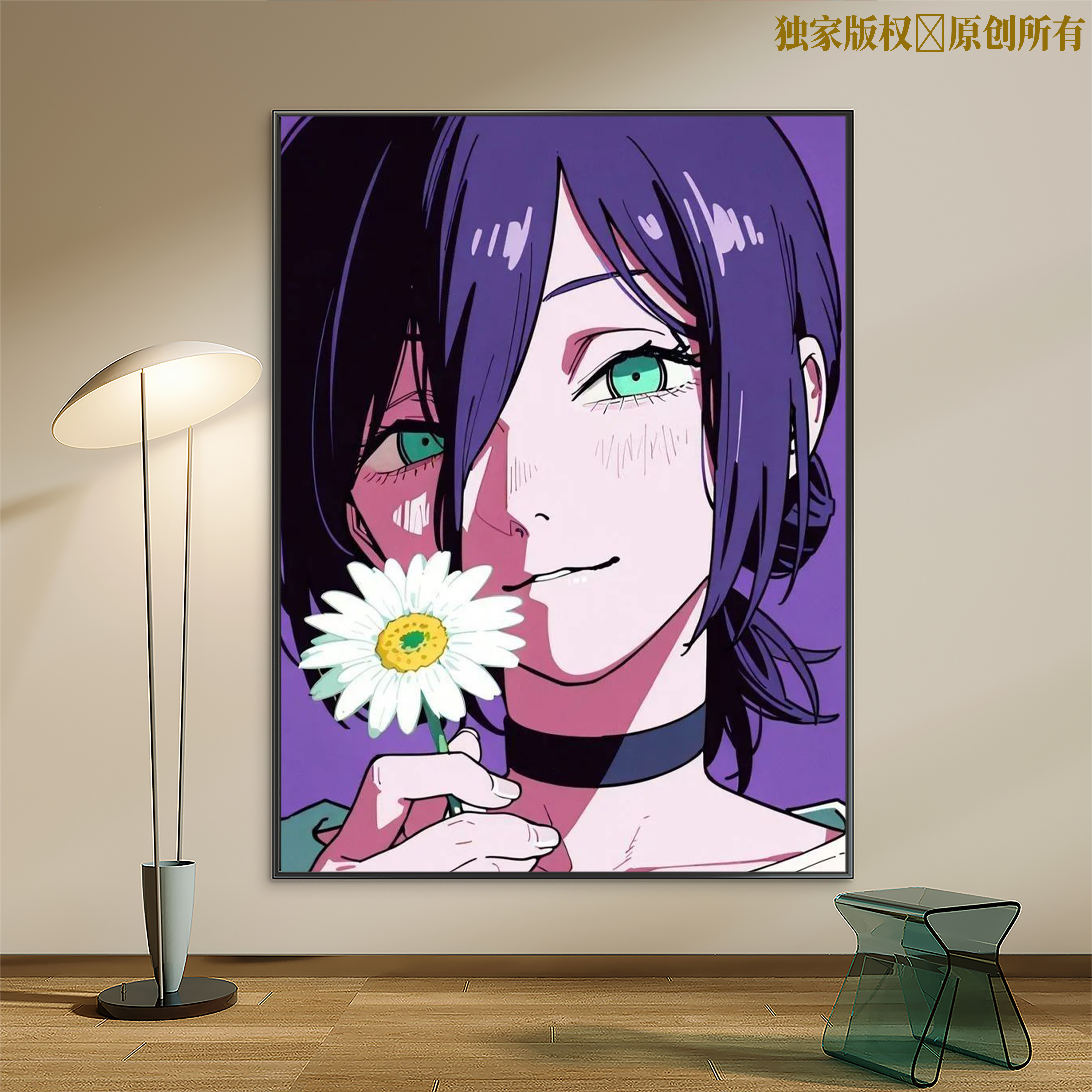 电锯人电次数字油画动漫人物2026实木手工diy填色手绘油彩装饰画