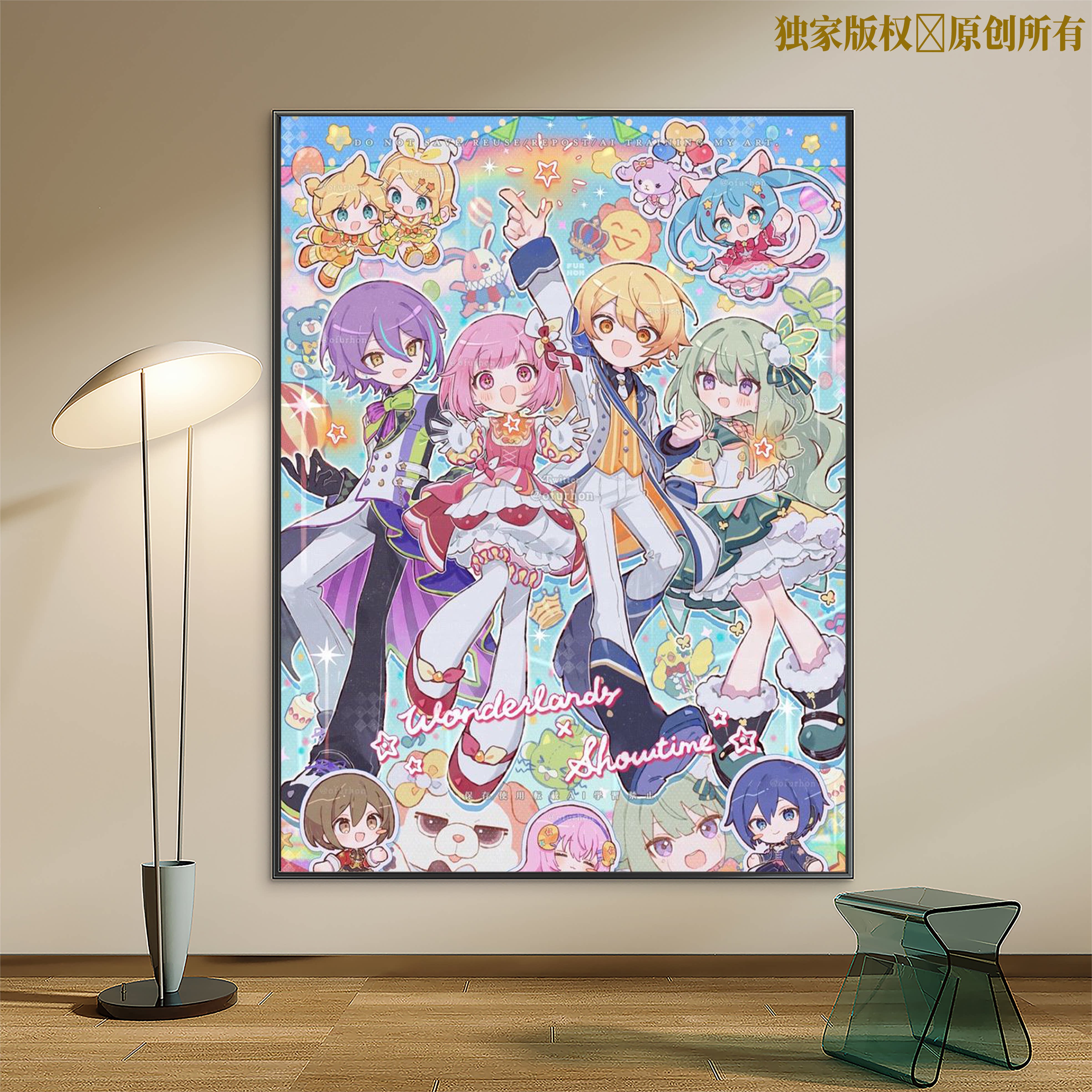 世界计划数字油画动漫人物2026实木手工diy填色手绘油彩画装饰画