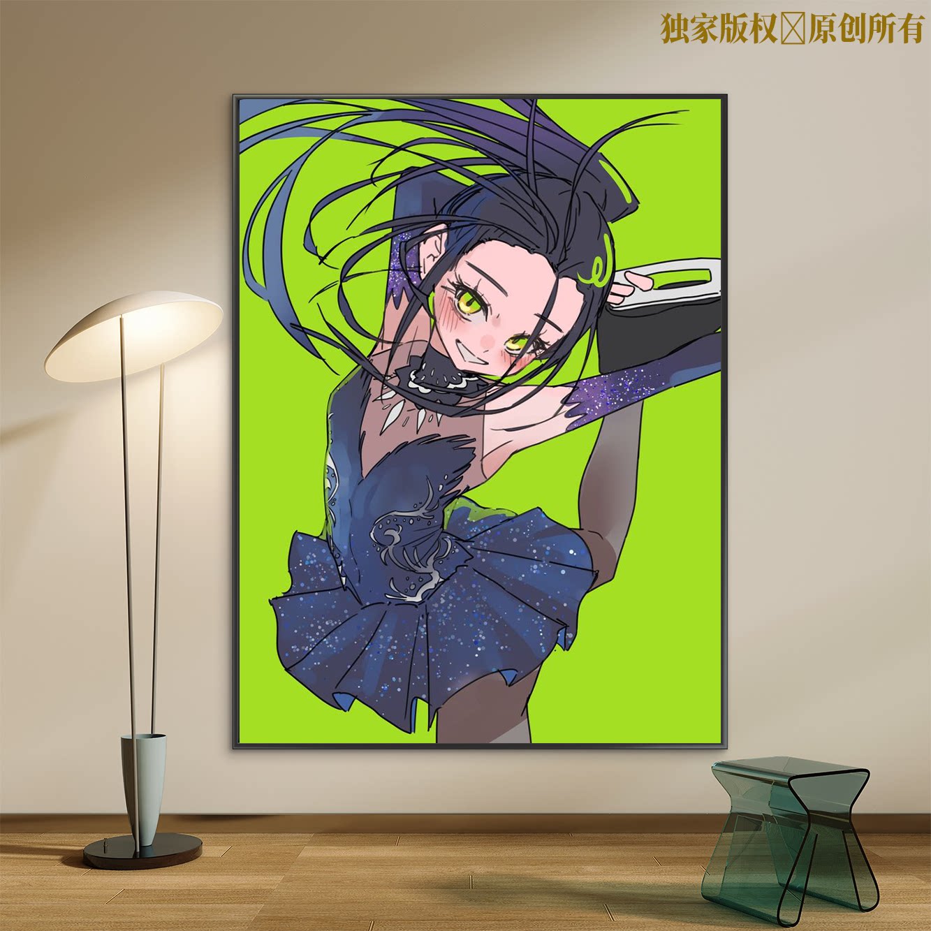 金牌得主数字油画动漫人物2026实木手工diy填色手绘油彩画装饰画