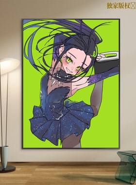 金牌得主数字油画动漫人物2026实木手工diy填色手绘油彩画装饰画