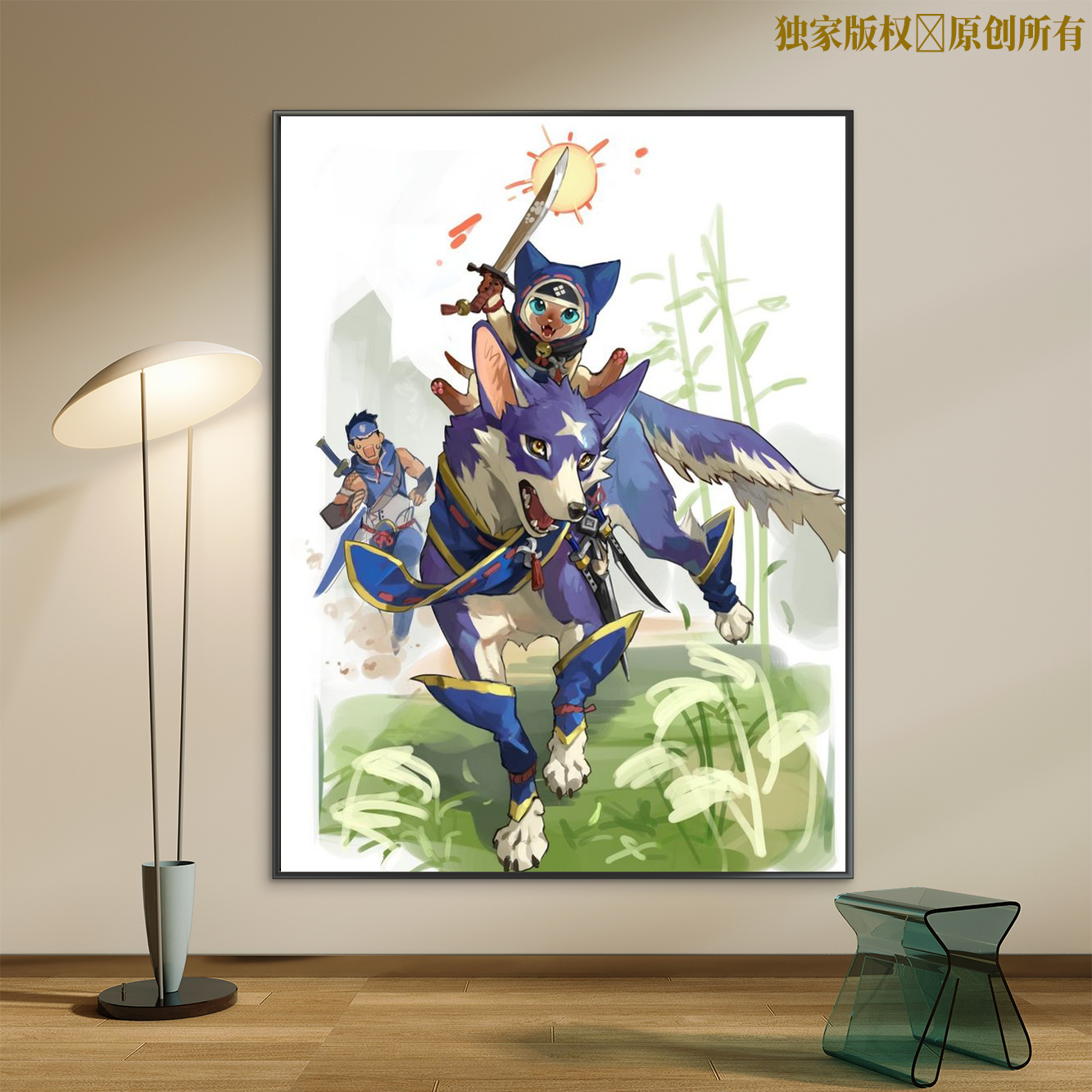 怪物猎人数字油画动漫人物2026实木手工diy填色手绘油彩画装饰画