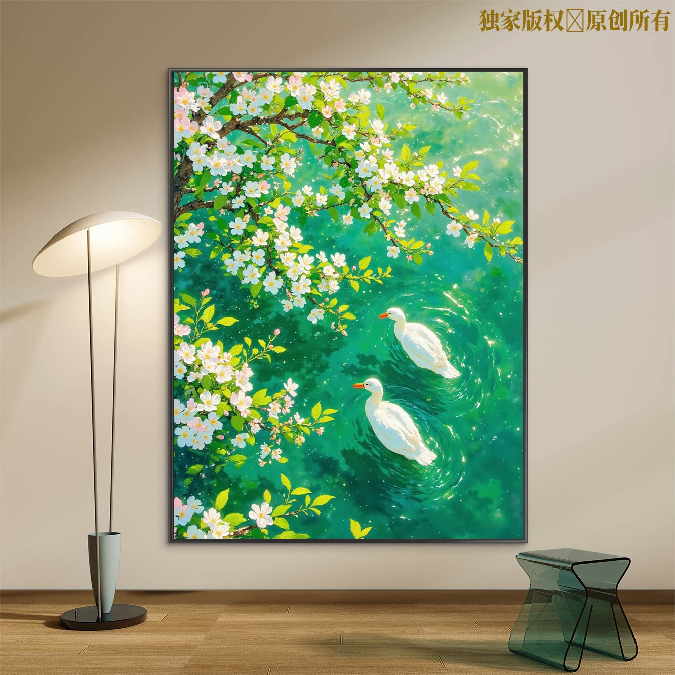 湖水风景数字油画diy填色手工简单可爱解压涂色写实客厅手绘装饰