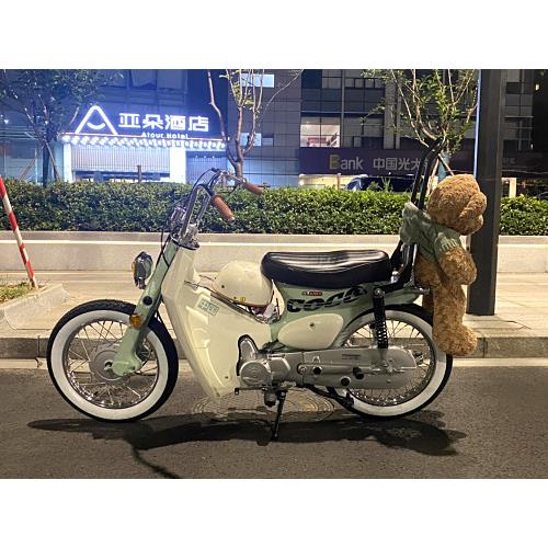 适用嘉陵CoCo复古改装扶手尾翼 国潮125幼兽改装后靠背弯弓后尖弓