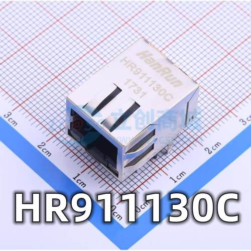 全新原装HR911130C封装RJ45 1000Base-T WiFi网络连接器带LED弹片