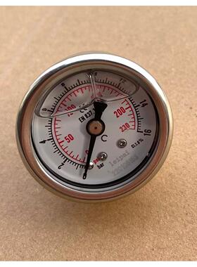 轴向耐震压力表 直径41mm 压力0-16bar 230psi 16bar=1.6mpa=16kg
