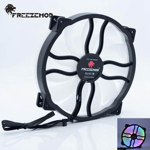FREEZEMOD彩虹极光20CM机箱RGB风扇FAN-L20可AURA同步CE ROSH认证