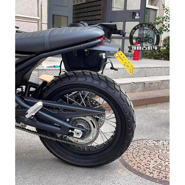 适用高金500后牌照支架 GK500机车短尾支架牌照灯 后扶手尾翼弯弓