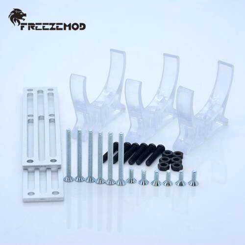 FREEZEMOD电脑水冷SXKJ-TM可安装散热排50MM外径透明圆柱水箱管夹